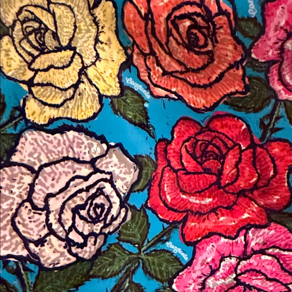 Consuela Vibrant Rose Pattern Tote - Picture 10 of 11